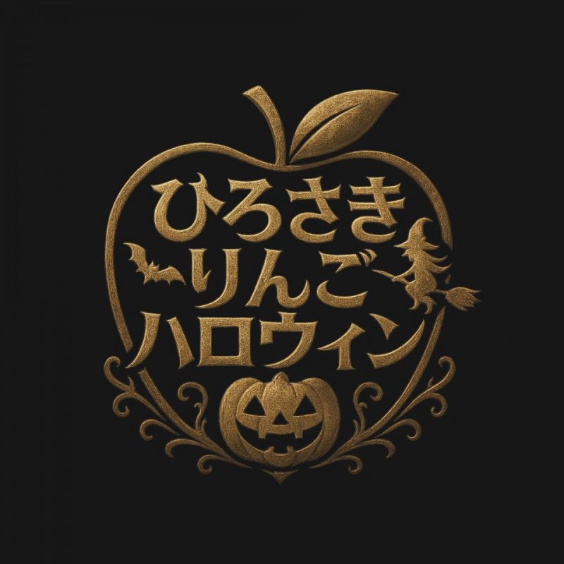 ひろさきりんごハロウィンロゴ縮小